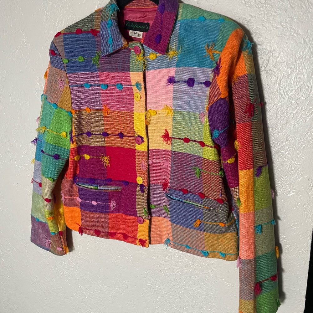 Estefanie’s Colorful Blazer Jacket
